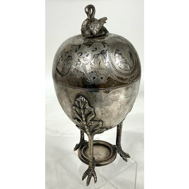 English Victorian Mappin&webb Silver Plate Egg Coddler For Sale - Image 4 of 12
