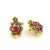 Bochic "Orient" Vintage Ruby & Fancy Sapphire Turtle Earrings 18K Gold & Silver For Sale - Image 12 of 18
