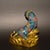 Turquoise Late 19th Century Cloisonné Enamel Tiger Statue on Gilt Base, 1.6kg For Sale - Image 8 of 9