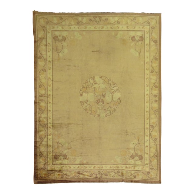 Pale Antique Chinese Rug For Sale