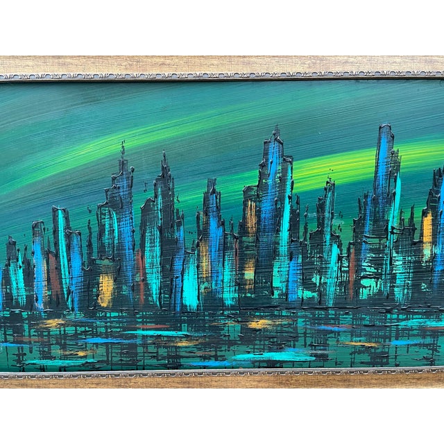 MidCentury Modern Abstract Skyline Painting by Lang Chairish