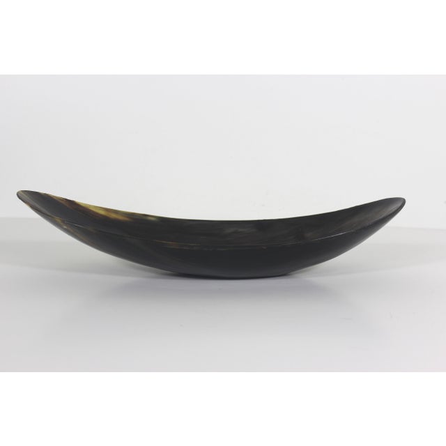 Bone Vintage Horn Bowl, Natural Trinket Dish or Catchall Centerpiece For Sale - Image 7 of 12