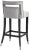 Transitional Hart Grey Velvet Counter Stool For Sale - Image 3 of 7