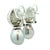 2000 - 2009 18k White Gold Diamond & Grey South Sea Pearl Drop Earrings, A Pair For Sale - Image 5 of 9