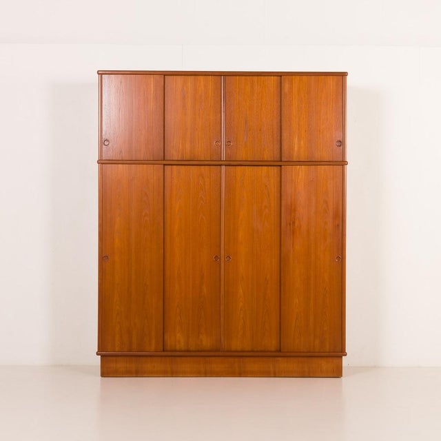 Large Mid-Century Teak Wardrobe from Omann Jun, Denmark, 1970s For Sale - Image 9 of 18