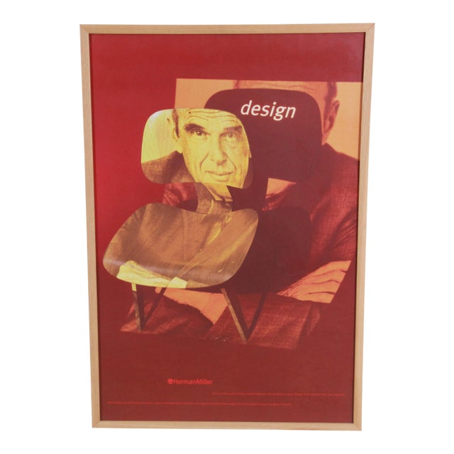 Charles Eames Herman Miller "Design of the Century" Framed Advertising Poster For Sale