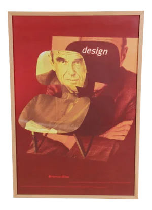 Charles Eames Herman Miller "Design of the Century" Framed Advertising Poster