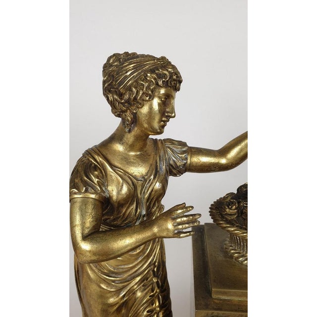 Bronze Clock Depicting the Birth of the King of Rome, 19th Century For Sale - Image 15 of 18