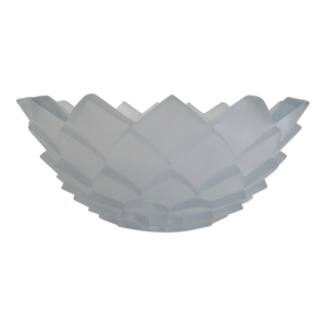 C .2003-2010 Daum, France Acid-Etced Signed & Numbered Crystal Geometric Bowl by Enzo Mari
