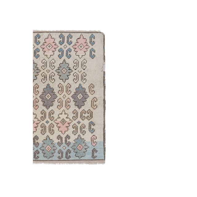 Vintage Short Oushak Rug Runner 2'6'' X 6'1'' For Sale In Philadelphia - Image 6 of 13