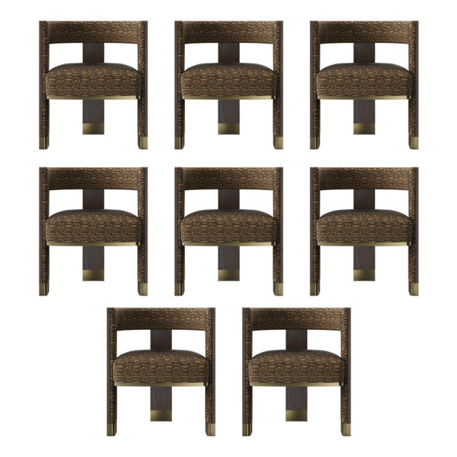 Brooklyn Dining Chairs by Porus Studio, Set of 8 For Sale
