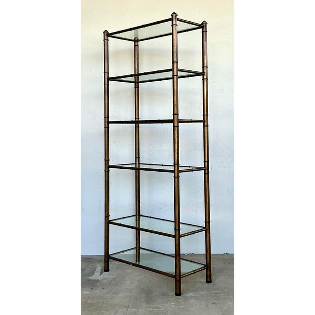 Vintage Burnished Brass Etagere For Sale - Image 9 of 12