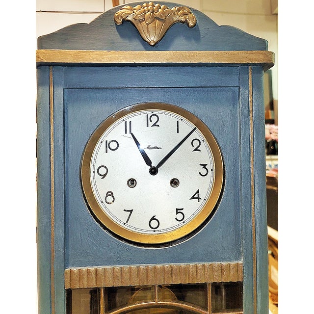 Traditional Antique German Wall Clock by Mauthe For Sale - Image 3 of 8