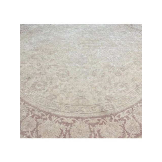 2020s Vintage Round Mahal Style Area Rug 12x12 For Sale - Image 10 of 11