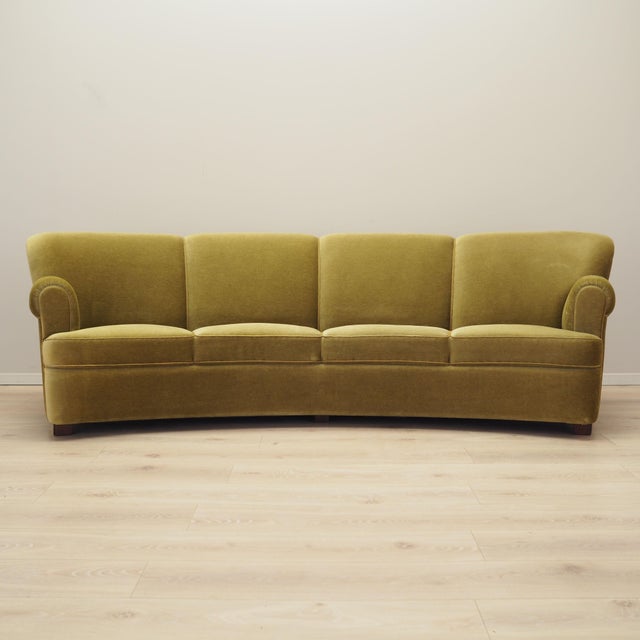 Vintage Danish Sofa in Green Velour, 1960s For Sale - Image 17 of 17