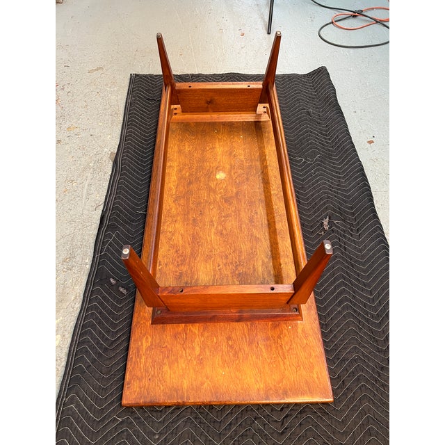 Mid-Century Walnut Coffee Table Attributed to Jens Risom For Sale - Image 16 of 17