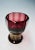 German Walther Amethyst Glass Vase with Embossed Gold Band, 1930s For Sale - Image 3 of 6