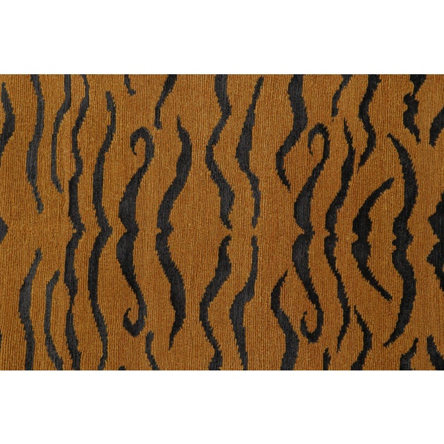 2010s 2010s Rug & Kilim’s Tiger-Skin Rug in White With Gold & Black Pictorial For Sale - Image 5 of 8