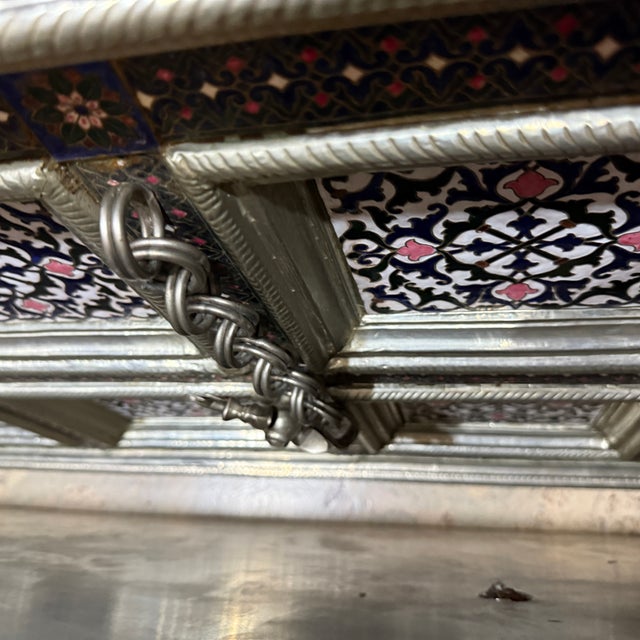 Wood Cloisonné Two Panel Door For Sale - Image 7 of 10