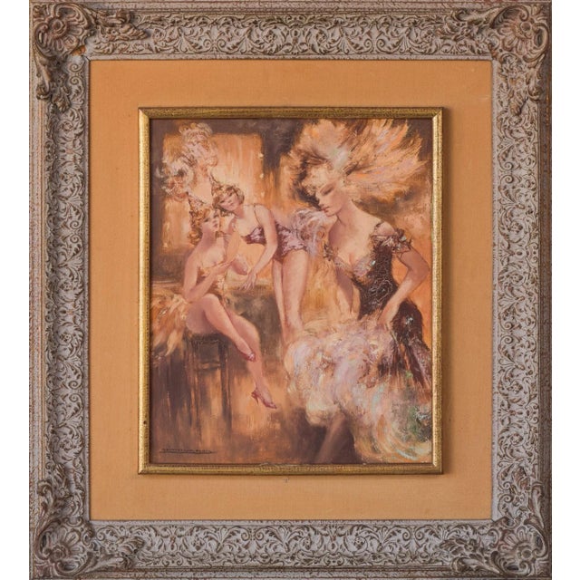Montserrat Barta, Cabaret Dancers, 20th-Century, Oil on Canvas, Framed For Sale - Image 11 of 11