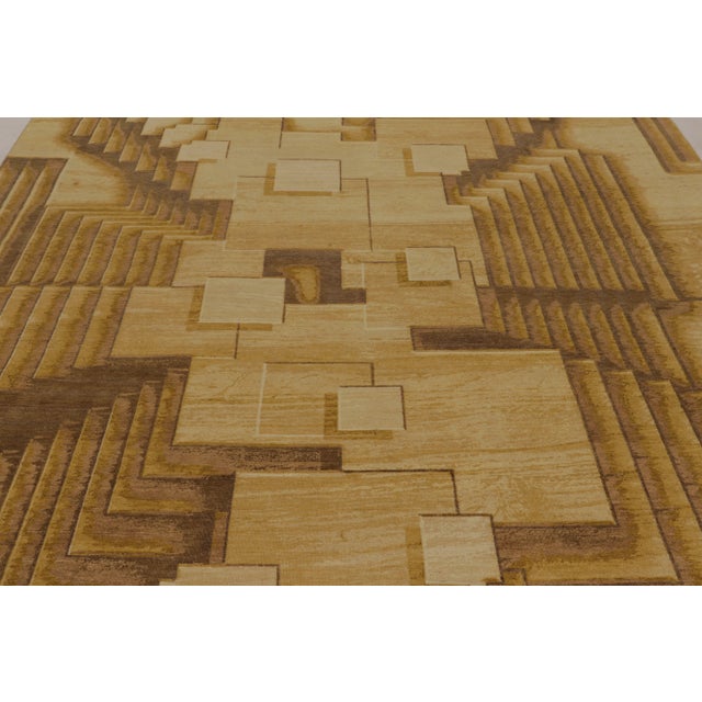 This magnificent 8x10 Modern Rig & Kilim rug is a breathtaking three-dimensional optical illusion. Hand-knotted in low-...