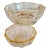 1970s Italian Faceted Crystal Serving Bowls With Gold Trim, Set of 2 For Sale