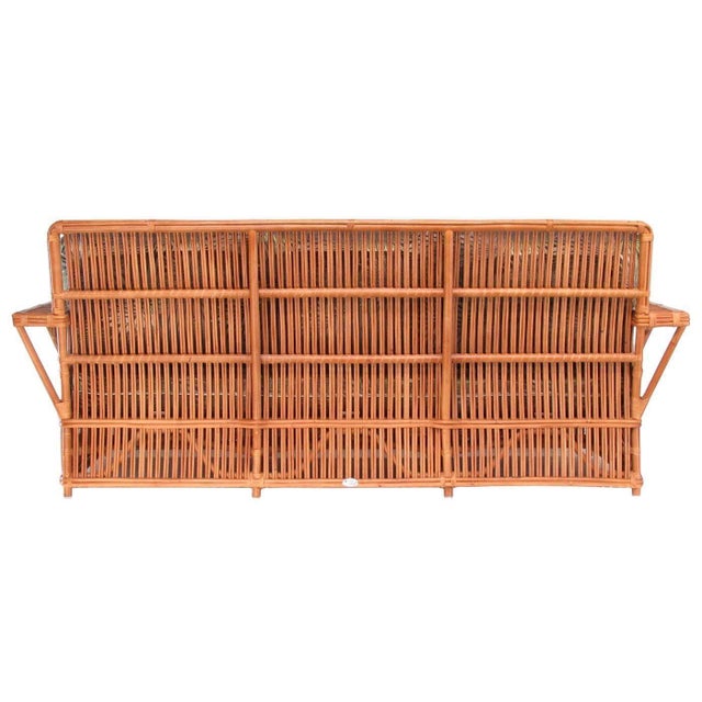 1990s Presidents Stick Reed Rattan Nantucket 3 Seat Sofa Chairish