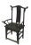 Wood Antique Chinese Black Armchairs - a Pair For Sale - Image 7 of 12