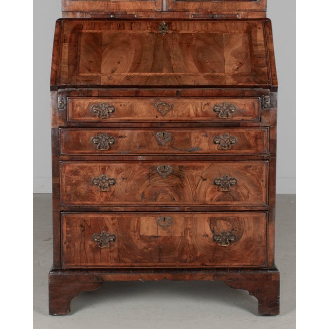 18th Century English Walnut Bureau Bookcase, or Secretary Desk For Sale - Image 9 of 13