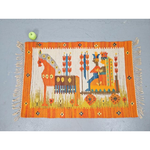 Kilim Rug by Domanska for W. B. Kobe For Sale - Image 4 of 10