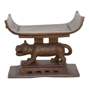 Imposing African Leopard Ashanti Table
