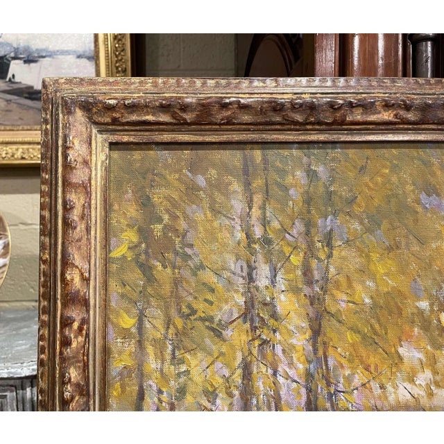 Textile Mid-Century American Oil Painting “The Golden Country” by Walter Krawiec For Sale - Image 7 of 13