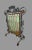 Metal Antique Wrought Iron & Leaded Glass Fire Screen For Sale - Image 7 of 8