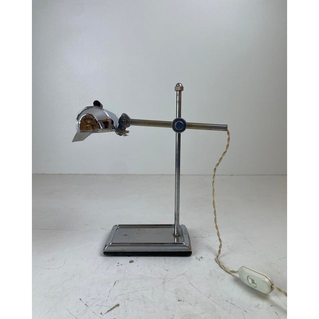 Black Dactyl, Art-Deco Desk Lamp by Jean Chavanis for Pirouett, France, 1940s For Sale - Image 8 of 18