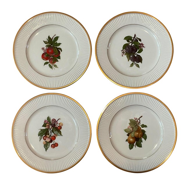 1970s Thornberry’s u.s.a. Fruit Plates Porcelain Set of 4 - 7 3/4” For Sale - Image 13 of 13