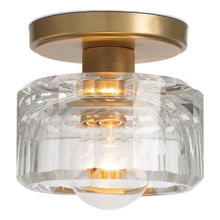 Bijoux Crystal Flush Mount, Natural Brass For Sale