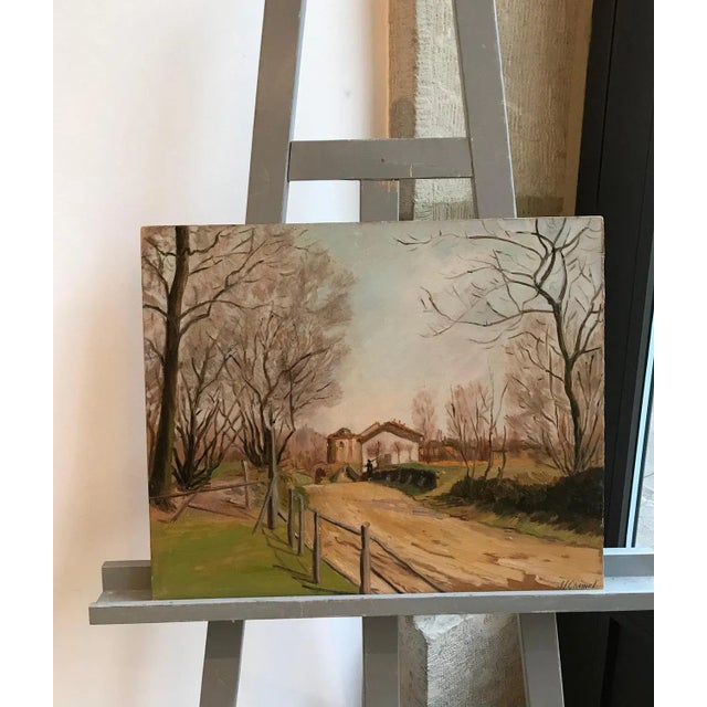 Swiss painter Sculptor, painter and ceramist. Landscape. Wall painting and drawing Work on cardboard This piece is...