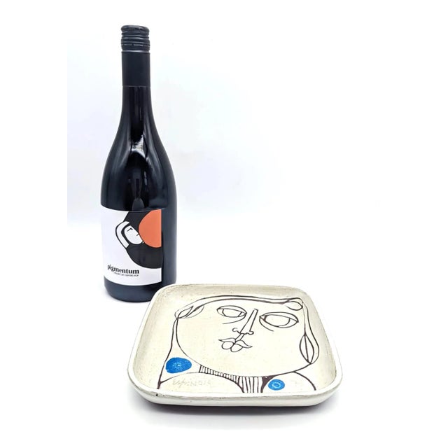 Ceramic 1970s Susana Espinosa Glazed Pottery Plate For Sale - Image 7 of 12