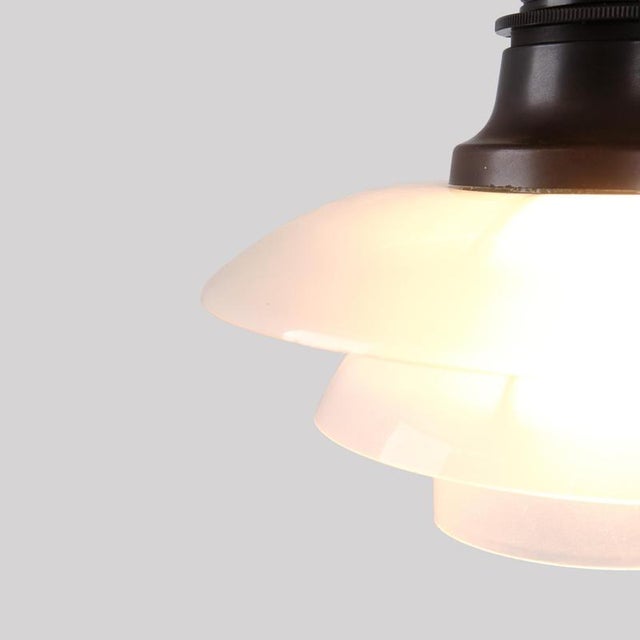 1930s PH 2/2 Pendant with Matte Glass by Poul Henningsen for Louis Poulsen 1930s For Sale - Image 5 of 10