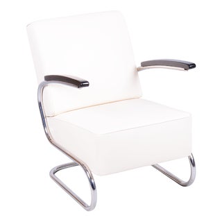Bauhaus Chrome Armchair by W. Gispen for Mücke-Melder, Czech, 1930s For Sale