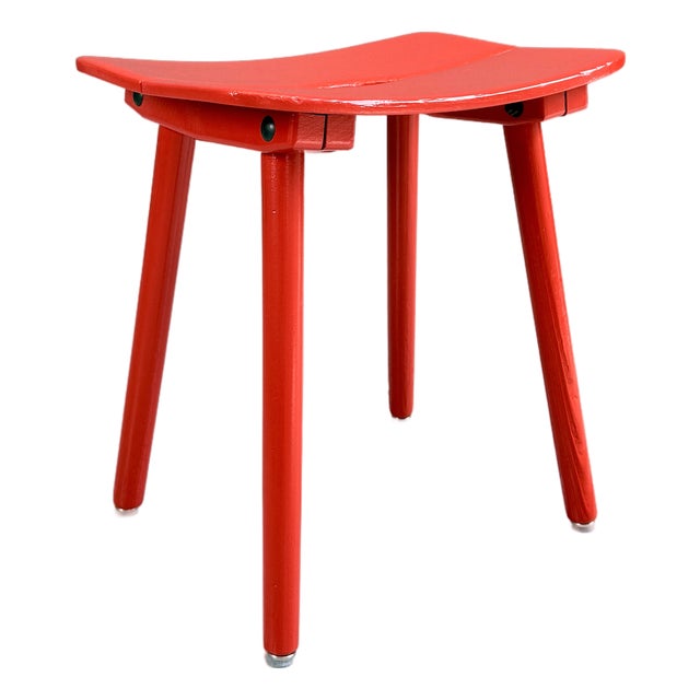 Wooden Stool attributed to Jacob Müller for Wohnhilfe, 1960s For Sale