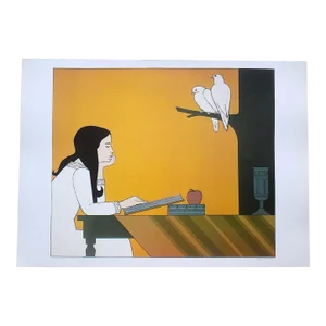 Vintage 20th Century Will Barnet Lithograph "Introspection"