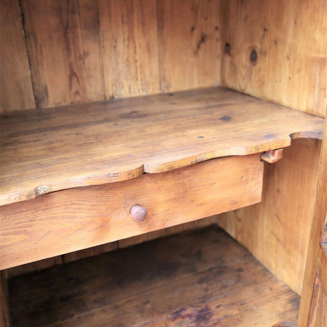 Vintage Decorated Wardrobe in Fir, 1920s For Sale - Image 4 of 5