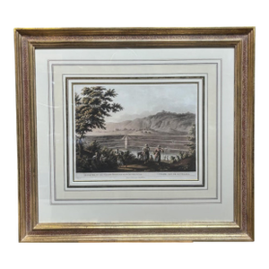 Reservoir of the Sealed Fountain Near Bethlehem(1804) by Luigi May W/ Gold Frame