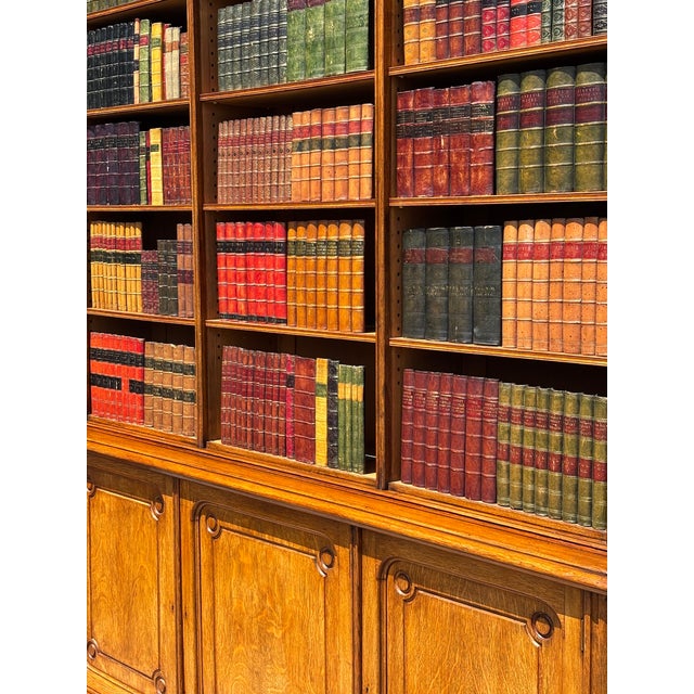French Tall Oak Open Bookcase, 1850s For Sale - Image 11 of 12
