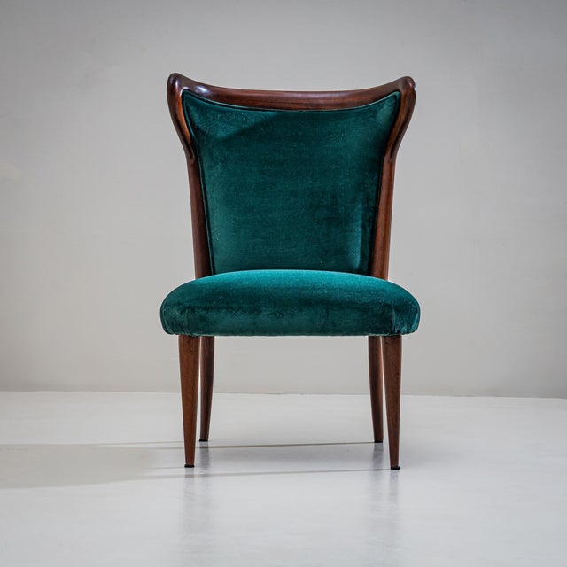 Wood Pair of Lounge Chairs, Italy, 1950s For Sale - Image 7 of 18