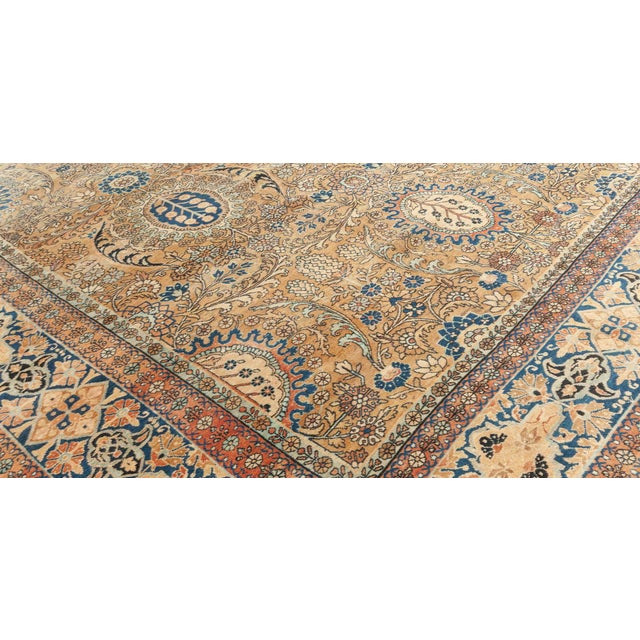 Persian Authentic Persian Kirman Handmade Wool Carpet For Sale - Image 3 of 8