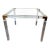 Vintage Acrylic and Brass Coffee Table For Sale