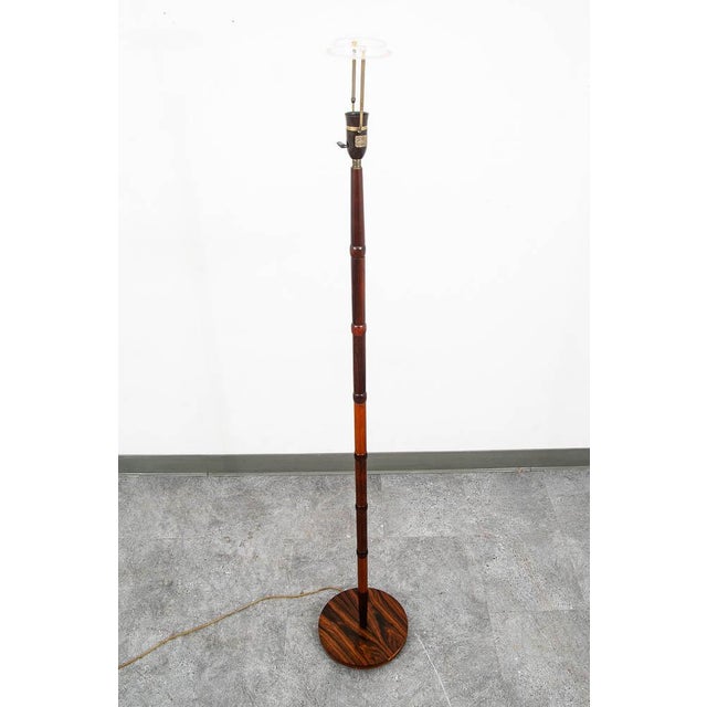 1960s Mid Century Modern Danish Solid Rosewood Floor Lamp Stacked Denmark For Sale - Image 4 of 9