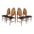 Set of 4 Mid-Century Modern Cane-Back Dining Chairs in Walnut by Milo Baughman for Directional Furniture, Usa, Circa 1960s For Sale